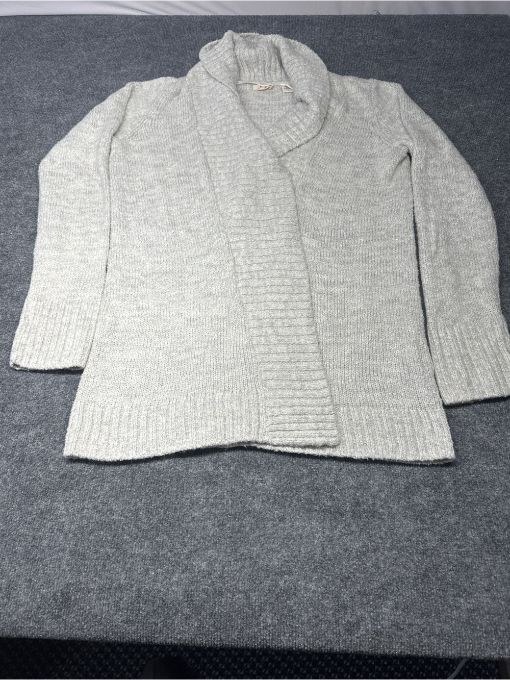 Levi's Light Gray Shawl Collar Knit Cardigan